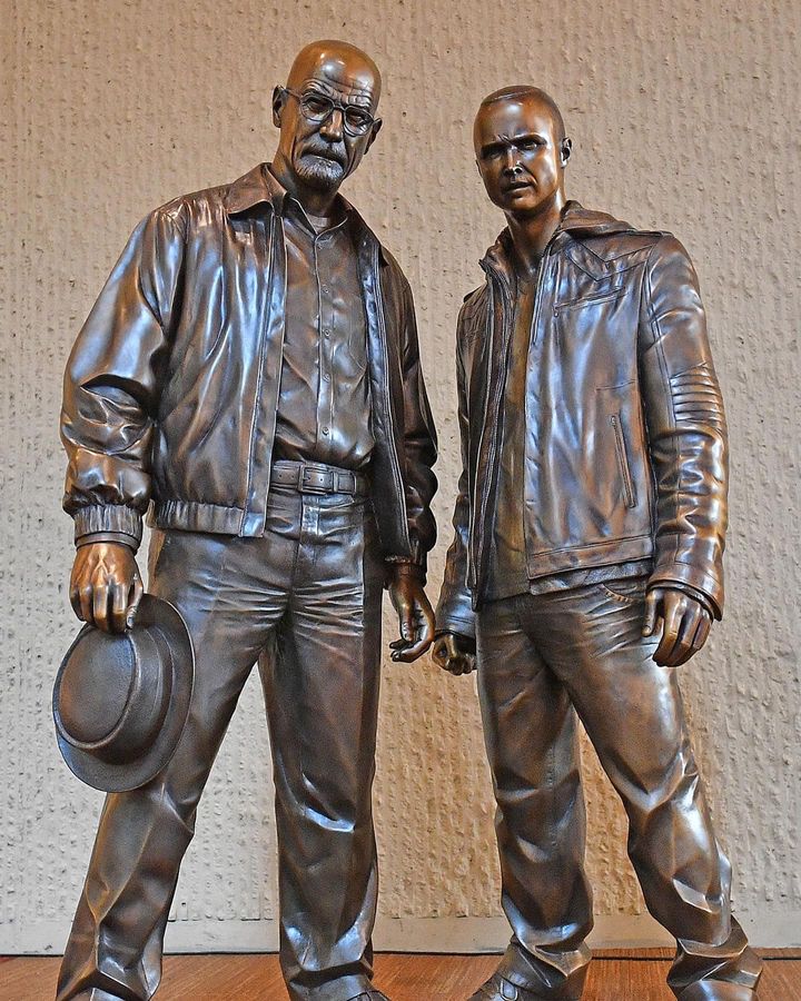 Breaking Bad Statues Of Walter White And Jesse Pinkman At The City Of Albuquerque