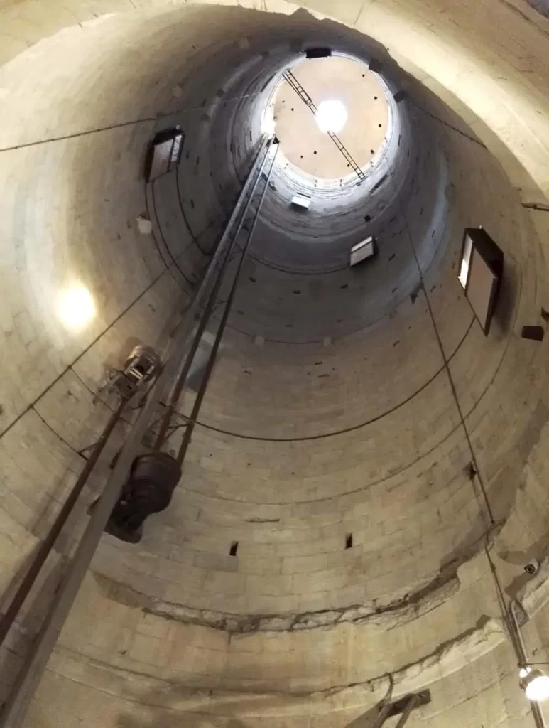 Image of the inner hollow core - Leaning Tower of Pisa