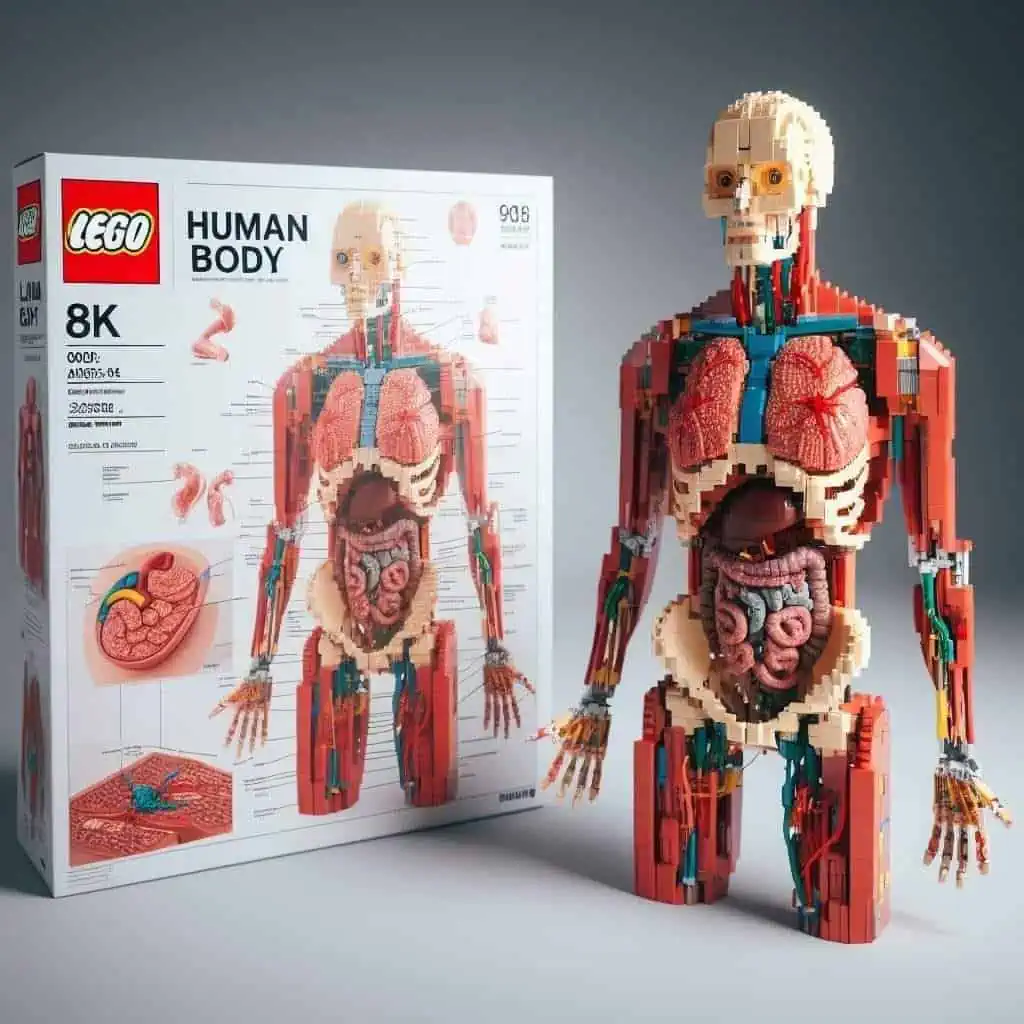 Realistic Human Anatomy LEGO Set
