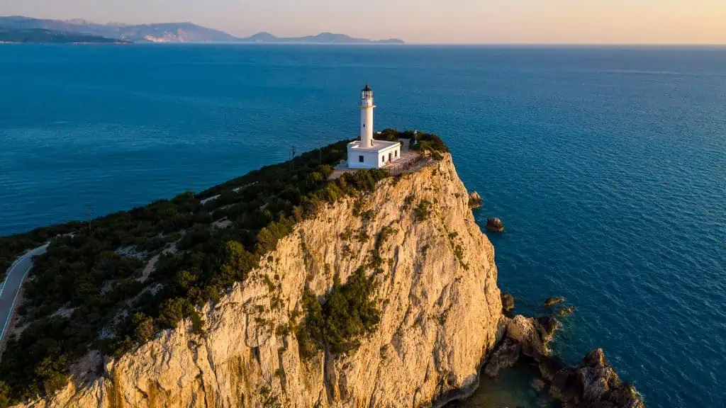 Lighthouse on lefkada island, Greece