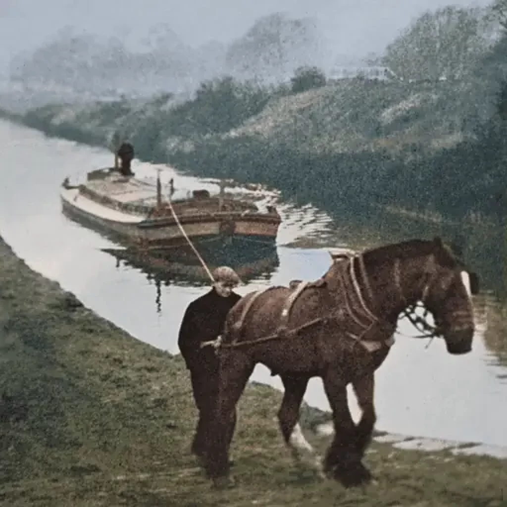 Canal Cargo and Roving Bridges Accommodating England's Towpath Horses